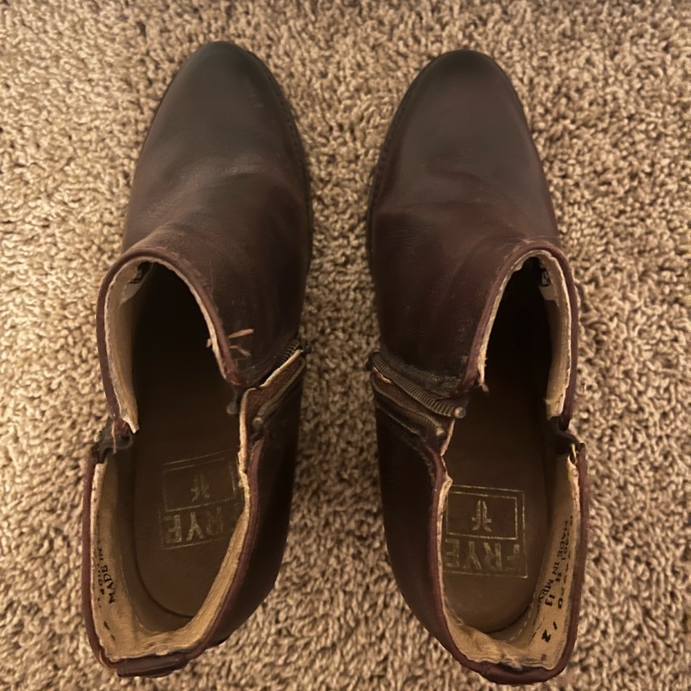 Frye Brown Ankle Booties